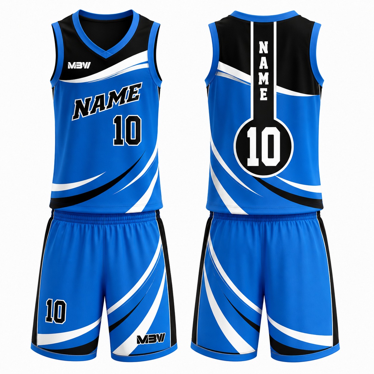Elite Custom Basketball Uniform – MBW-B0094 - Image 3