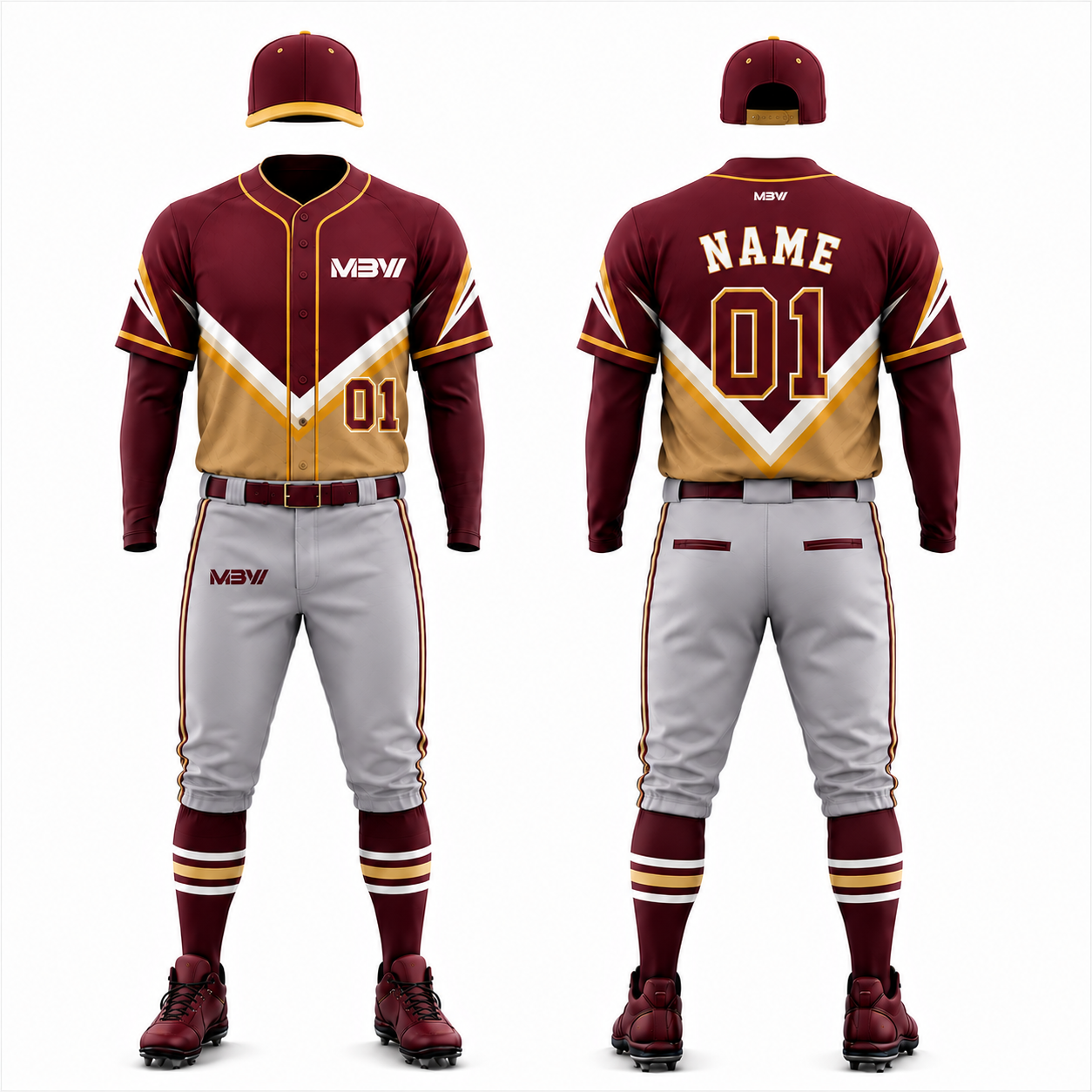 Elite Custom Baseball Uniform – MBW-BS0067 - Image 2