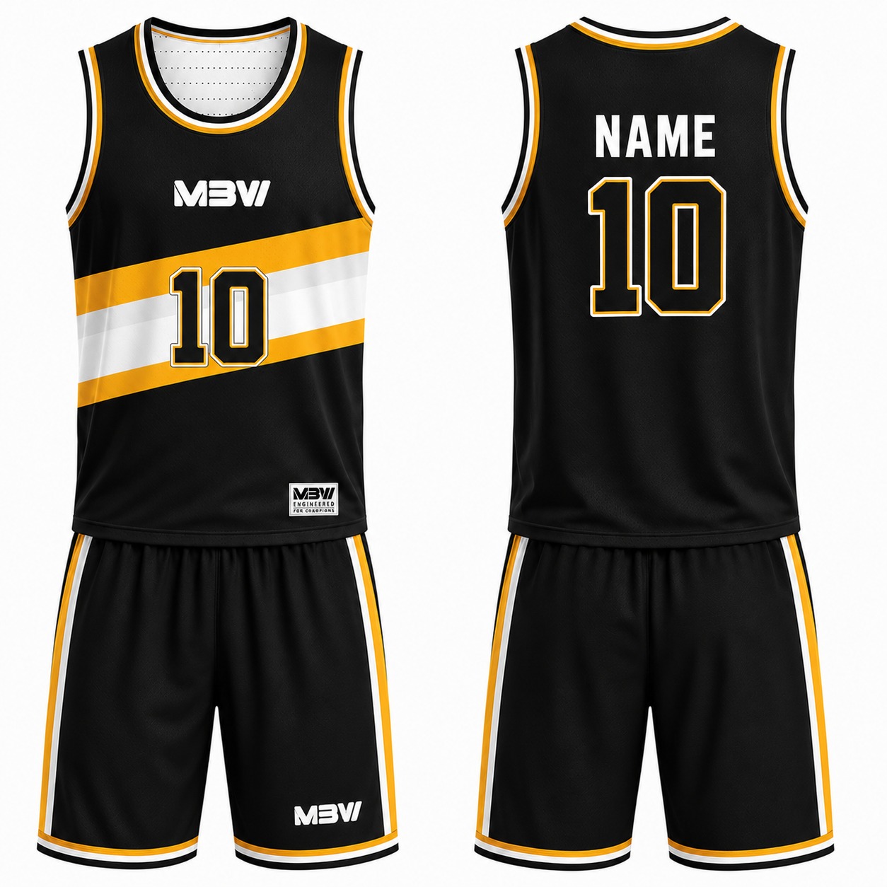 Elite Custom Basketball Uniform – MBW-B0091 - Image 3