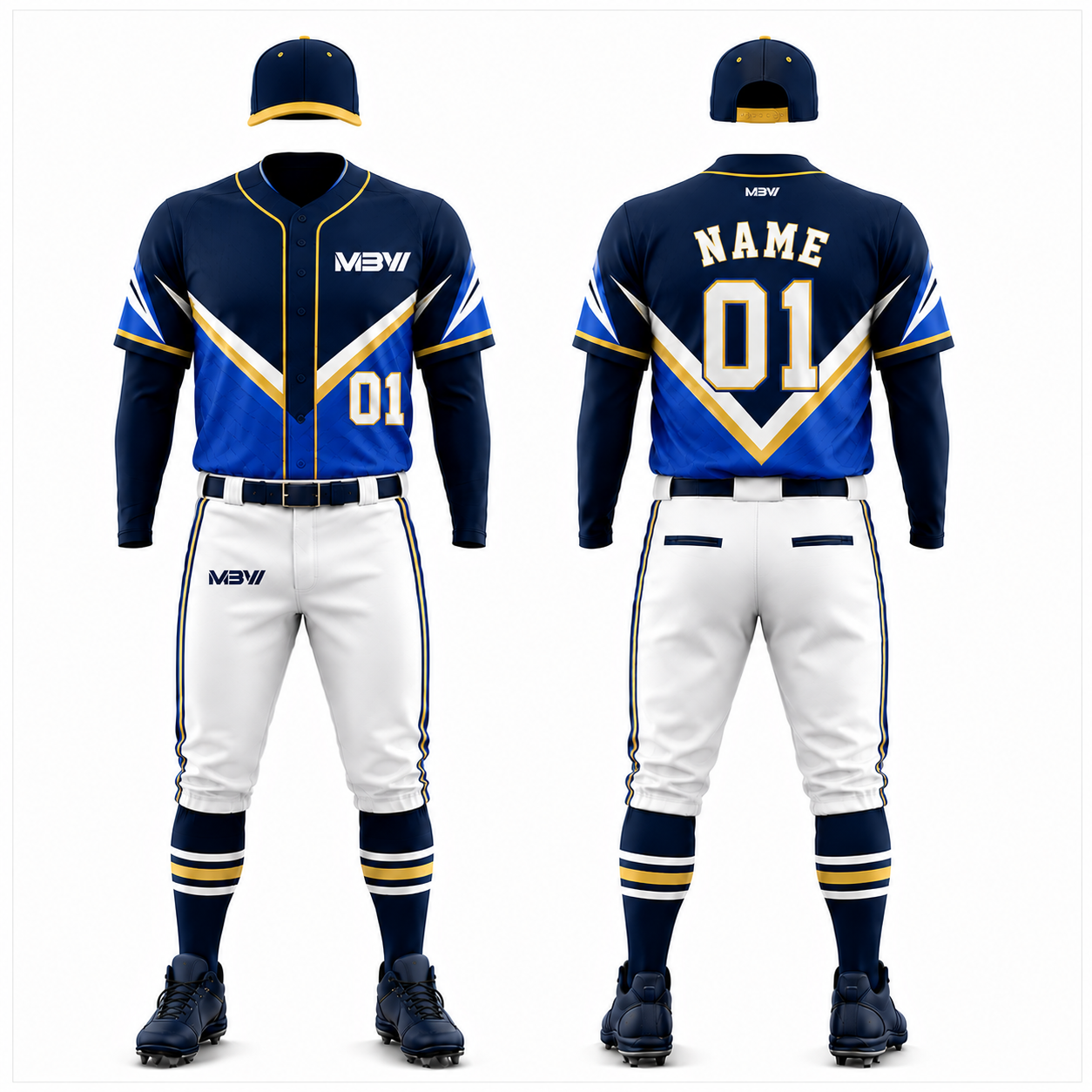 Elite Custom Baseball Uniform – MBW-BS0067 - Image 3