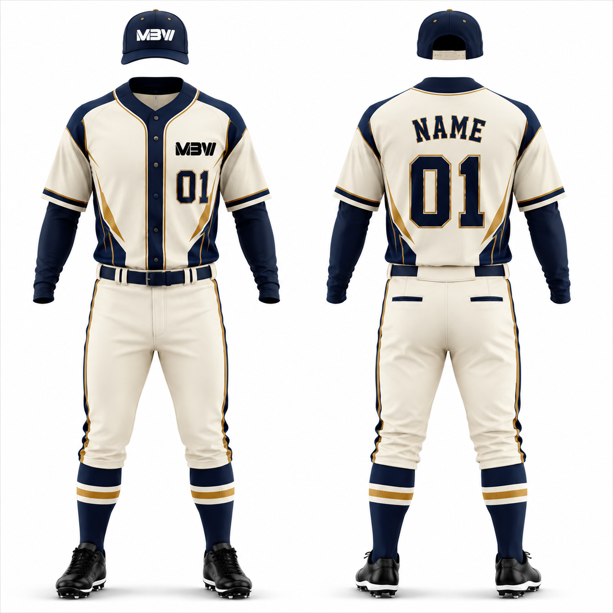 Elite Custom Baseball Uniform – MBW-BS001 - Image 2