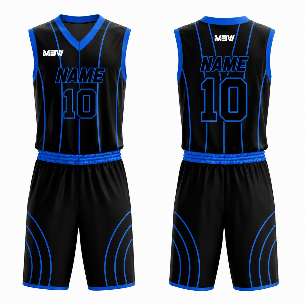 Elite Custom Basketball Uniform – MBW-B0016 - Image 3
