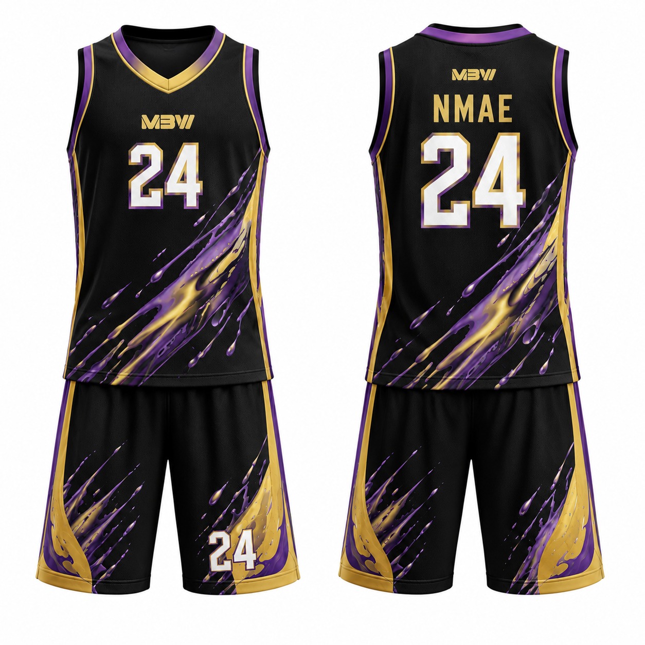 Elite Custom Basketball Uniform – MBW-B0033 - Image 2